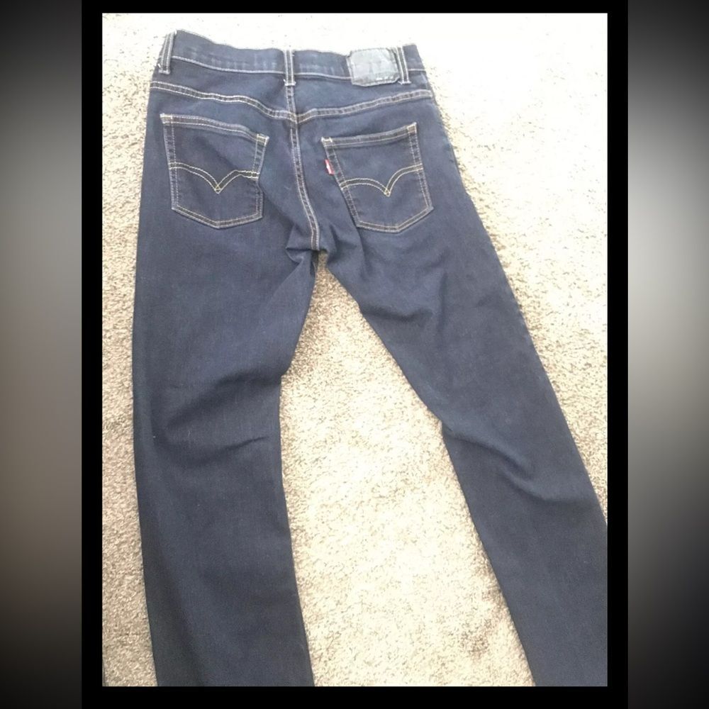 Levis 511 Slim Boys Straight Leg Jeans Blue Stretch Size 27x27